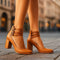 Chaussures à talon "Sofia" – Talon bloc & trois brides