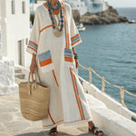 Robe Caftan "Stefanie" – Vert grec