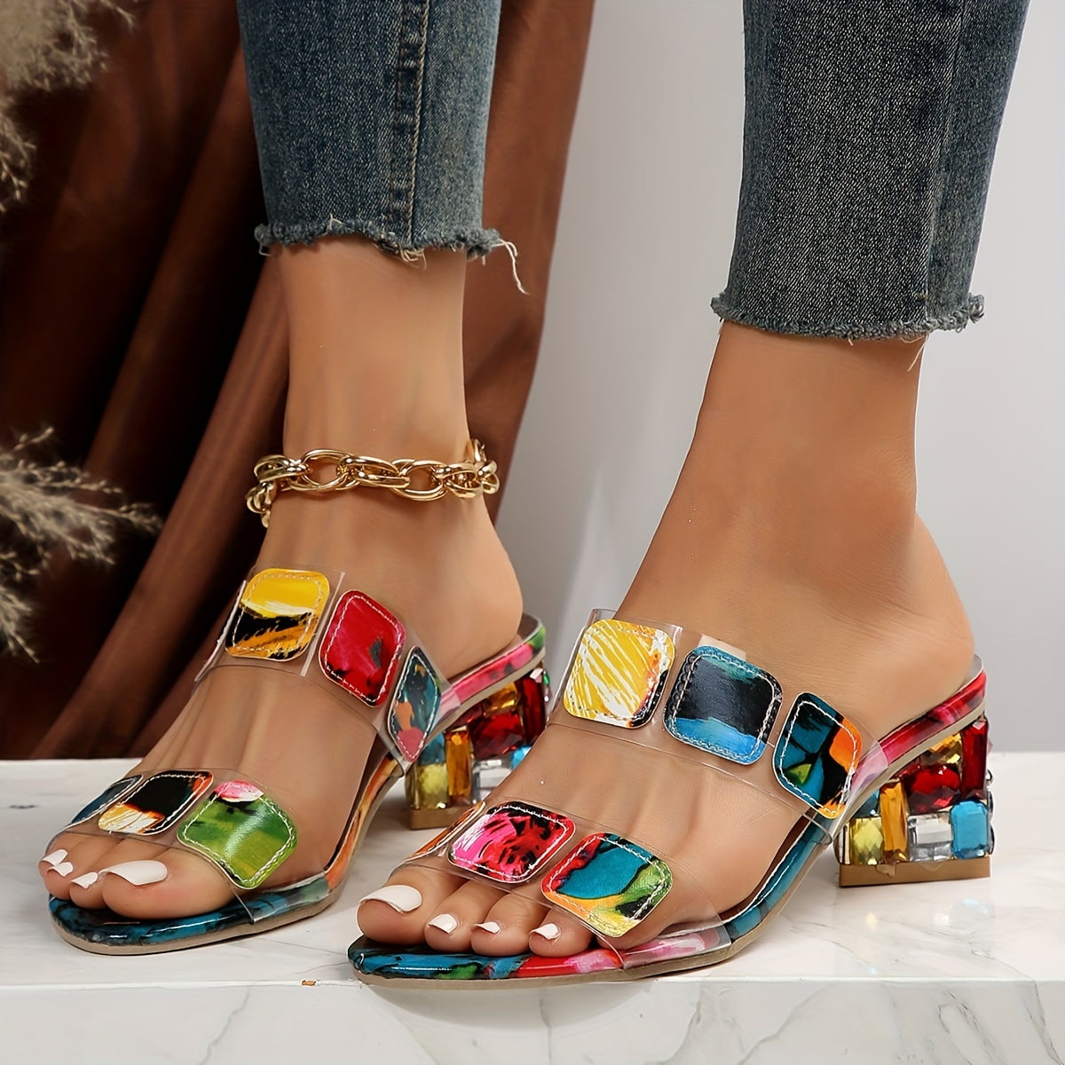 Comfortsandalen "Hannah" – Colorblock