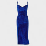 Robe en velours "Mia" – Fendue