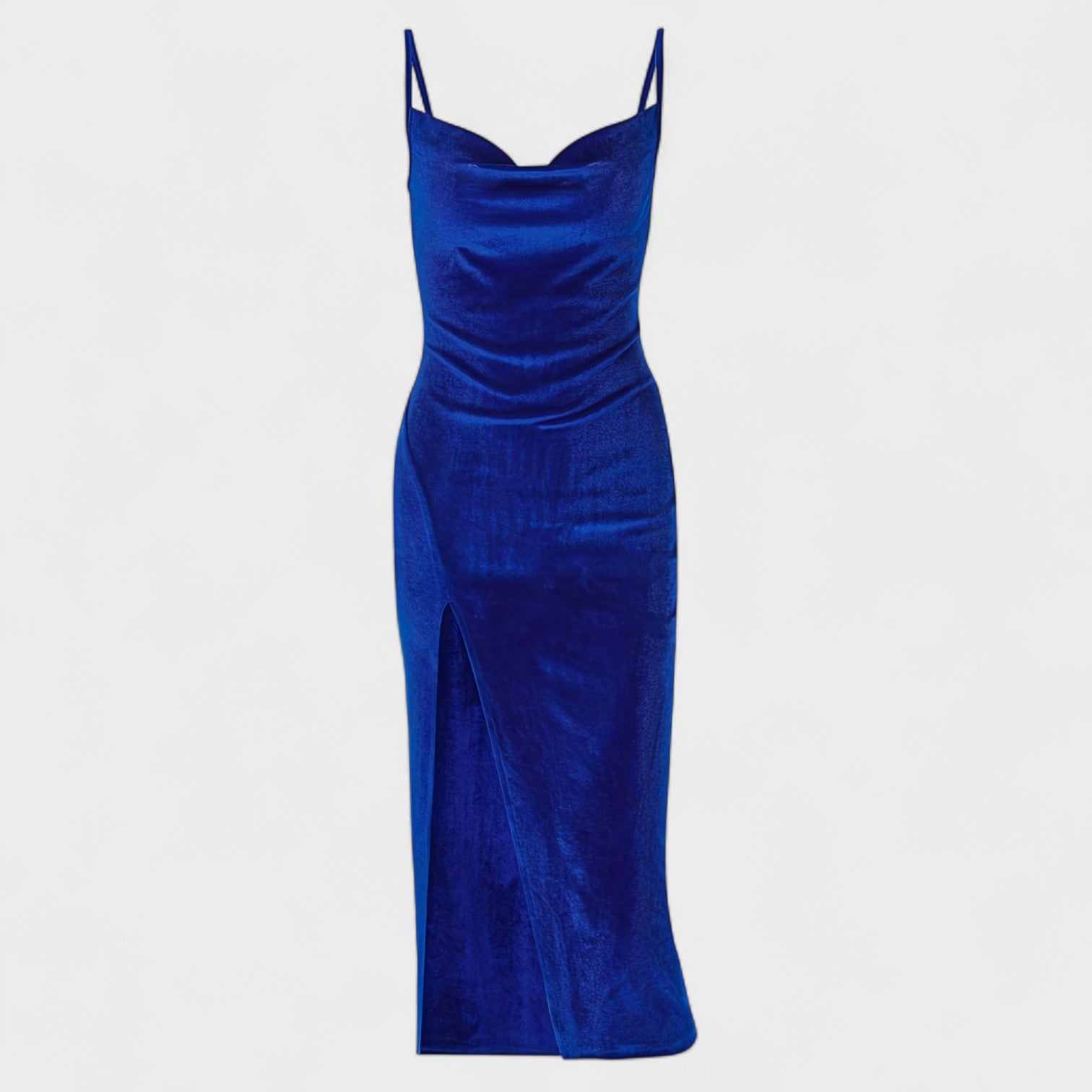 Robe en velours "Mia" – Fendue