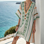 Tuniek "Birgit" – Groen & Saffraan