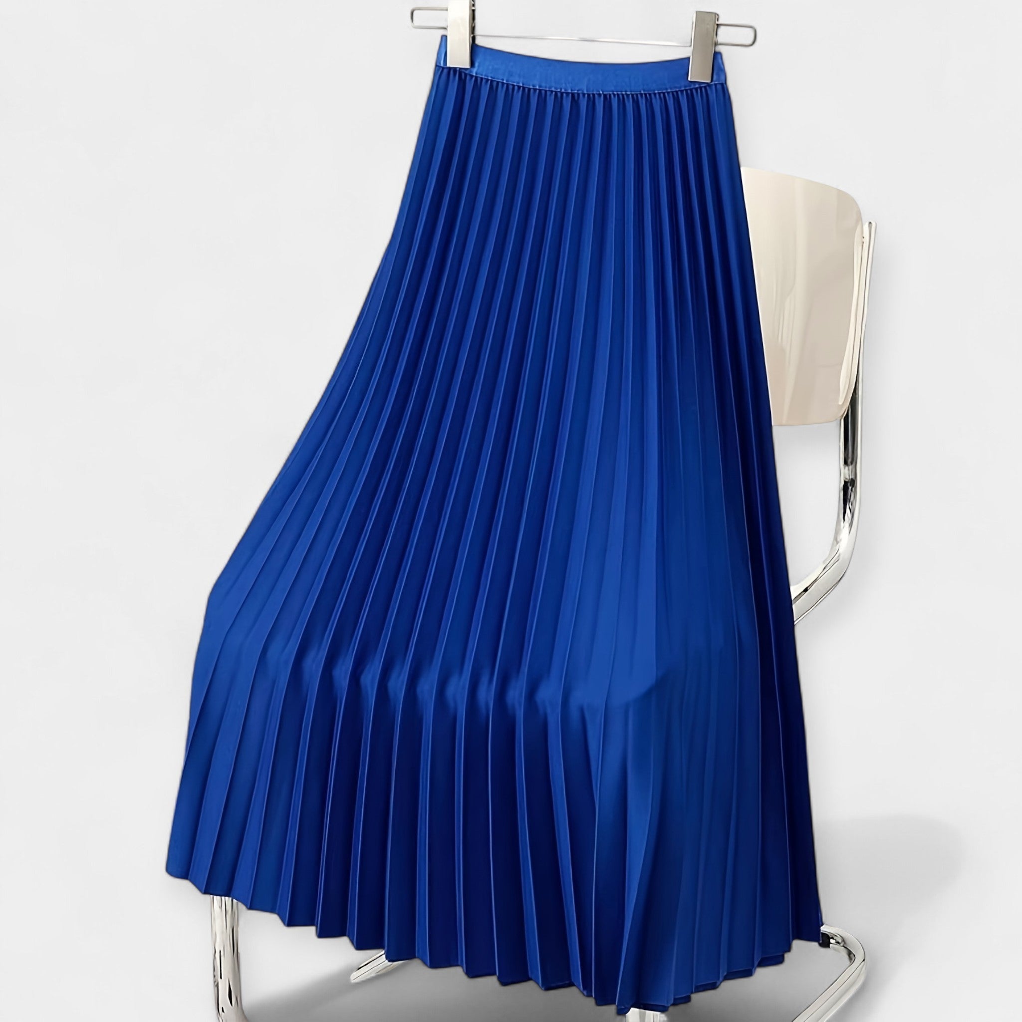 Jupe plissée satinée – Maxi