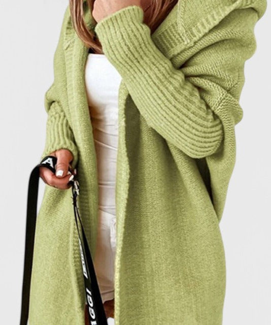Oversized Gebreide Cardigan met Kap