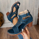 Blokhaksandalen "Bettina" – Laseruitsnijding