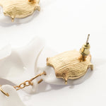 Boucles d'oreilles – Goutte fleur d'orchidée