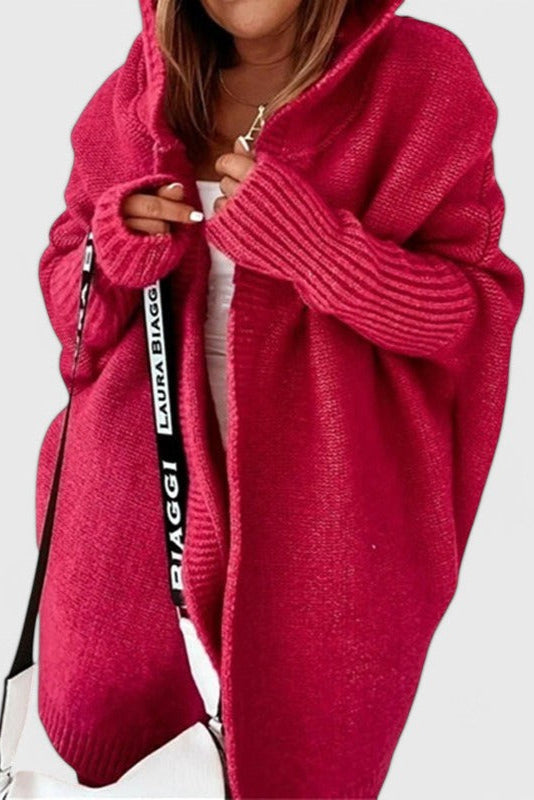 Oversized Gebreide Cardigan met Kap