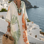 Robe Caftan "Renate" – Aquarelle poétique