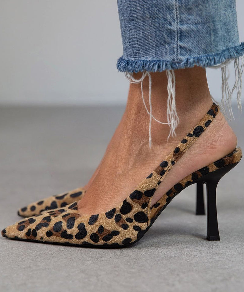 Escarpins "Liorina" – Imprimé léopard kaki