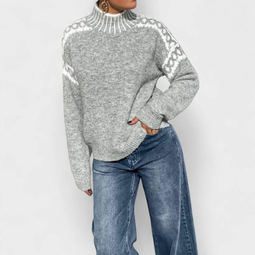 Pull "Emma" – Raffiné à Épaules Contrastées