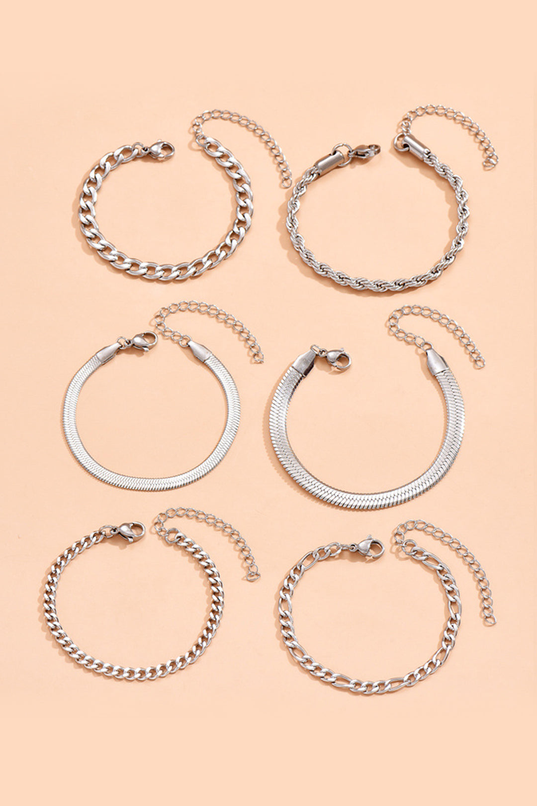 Armbandenset – 6 Cubaanse Schakelarmbanden