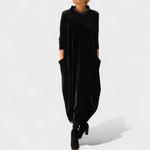 Fluwelen Kleed "Hanna" – Maxi met Zakken
