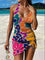 Tankini "Kerstin" – Imprimé floral avec shorty