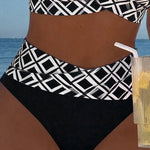 Bikini "Liesl" – Cut-out met Ruitmotief