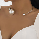 Collier – Perles métalliques