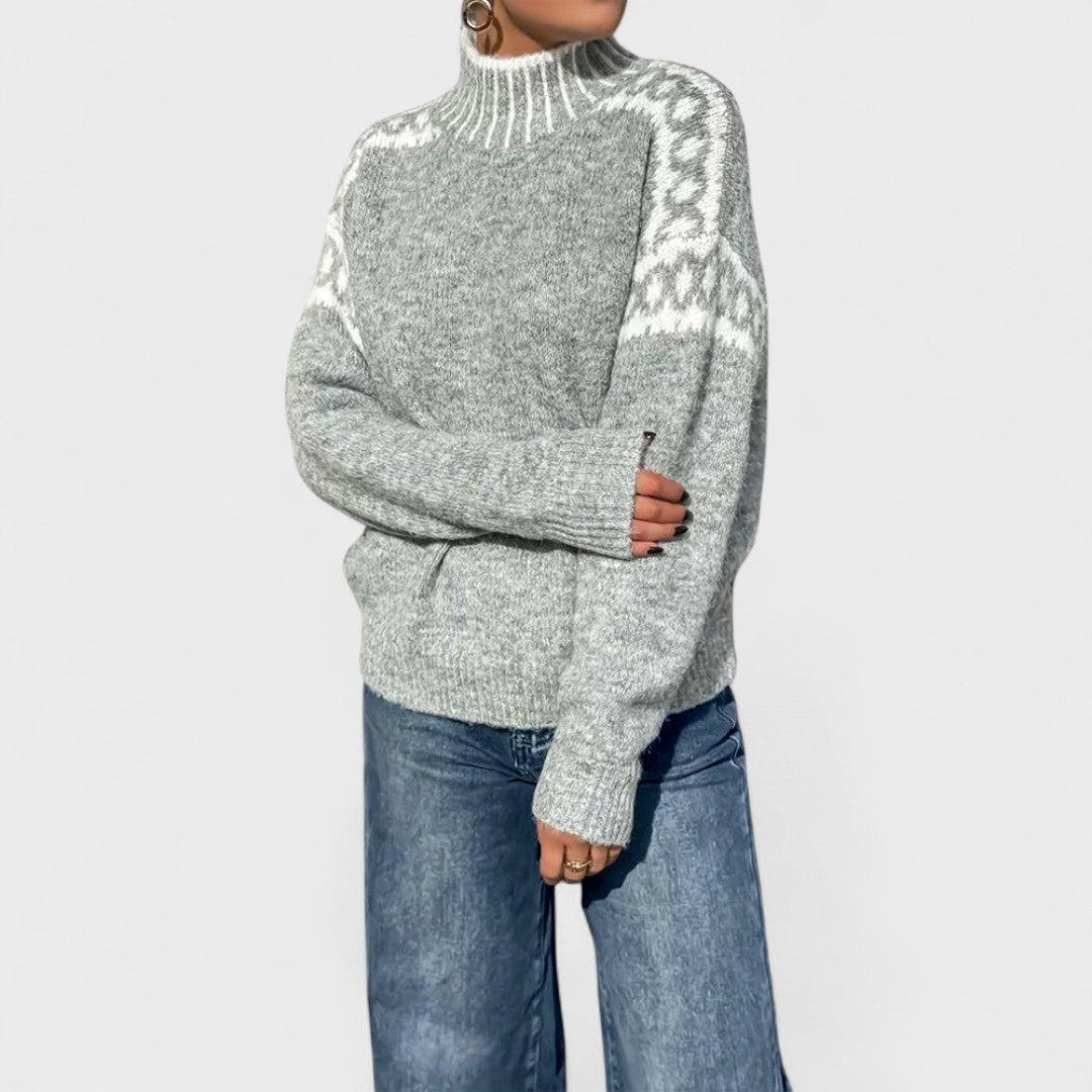 Pull "Emma" – Raffiné à Épaules Contrastées