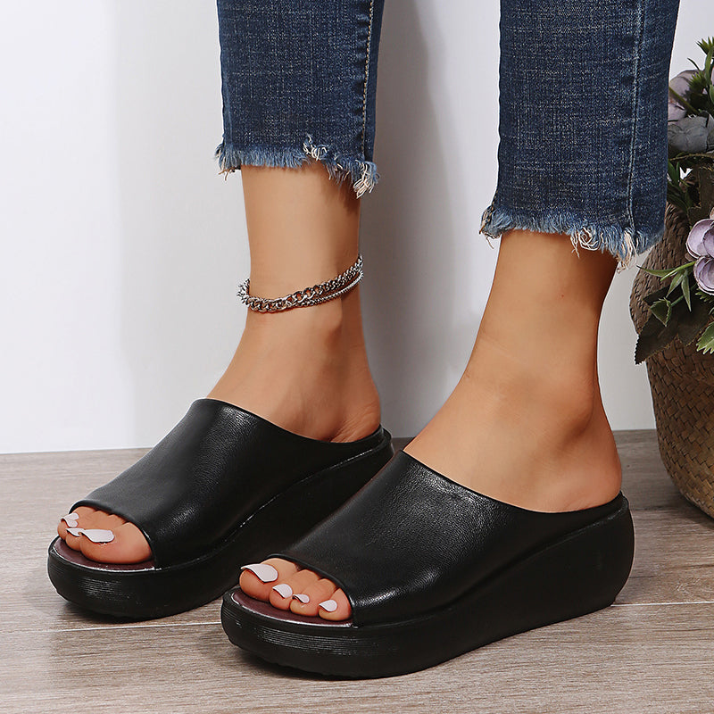 Orthopedische Plateausandalen "Heidi" – Slip-On