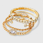 Set de bracelets à clous – Or