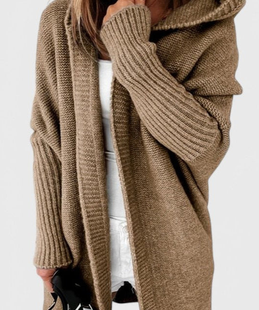 Oversized Gebreide Cardigan met Kap