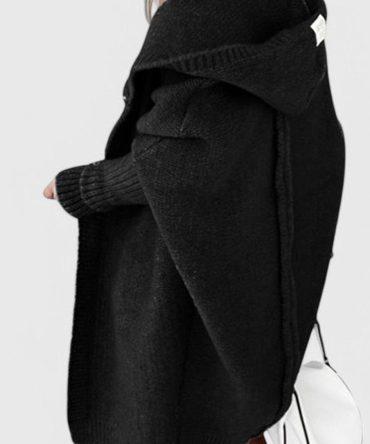 Oversized Gebreide Cardigan met Kap