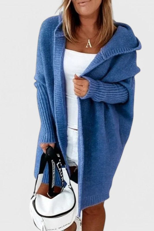 Oversized Gebreide Cardigan met Kap