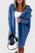 Cardigan oversize en tricot à capuche
