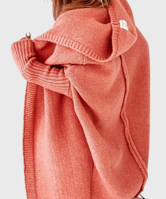 Oversized Gebreide Cardigan met Kap