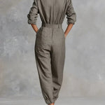 Jumpsuit "Magda" – Lange Mouwen & Hemdkraag