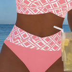 Bikini "Liesl" – Cut-out met Ruitmotief