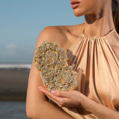 Clutch "Lea Spark" – Strass met Knoop