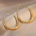 Boucles d'oreilles – Métal ovale