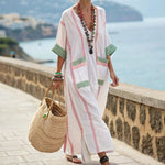 Robe Caftan "Regina" – Jardin en bord de mer