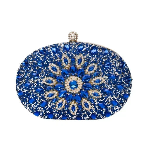 Clutch "Susanne" – Strass met Knoopdetail