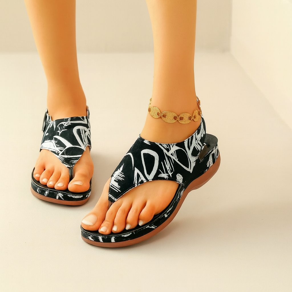 Orthopedische Sandalen "Flow" – Floraal Design