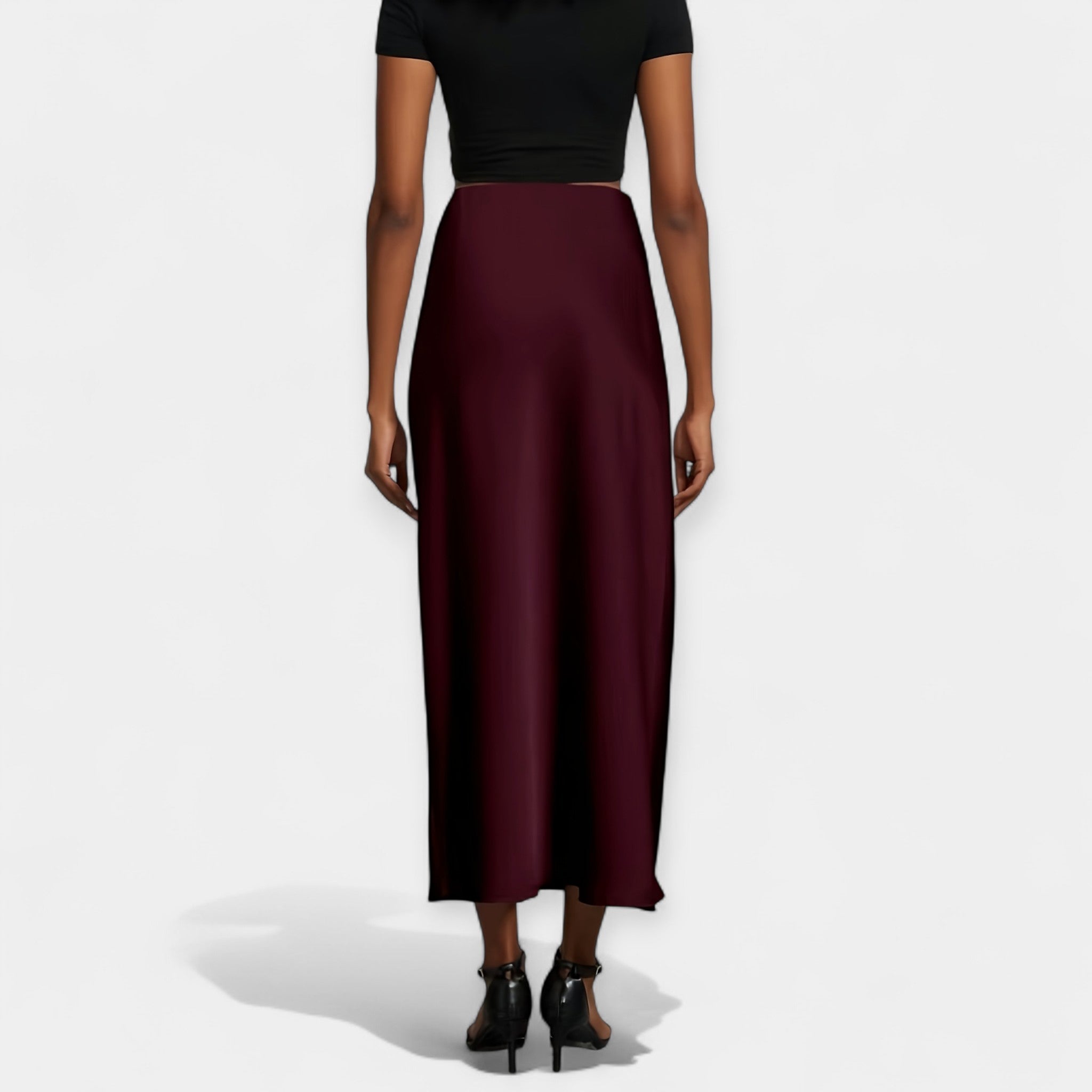 Minirok met Hoge Taille – Satijnlook