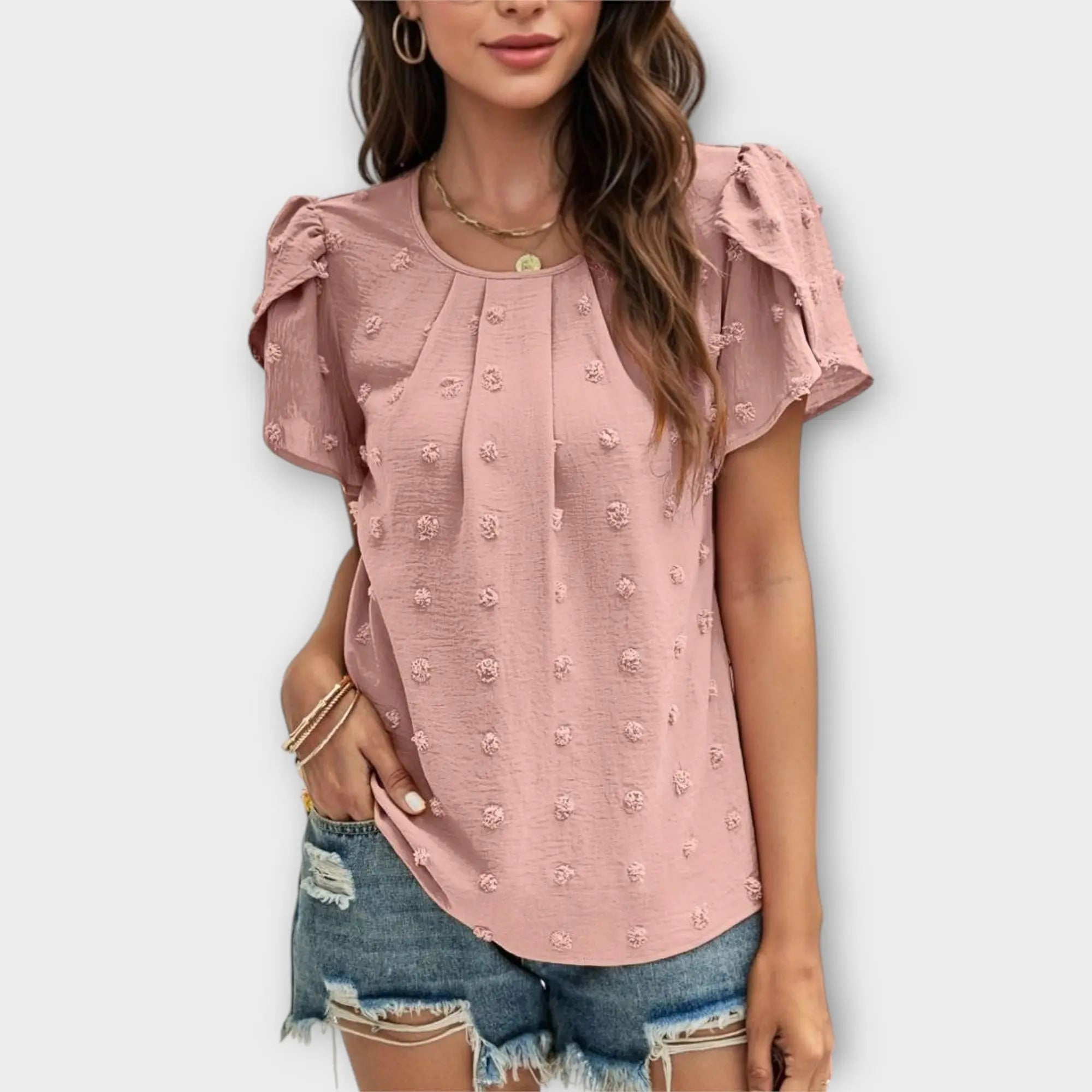 Blouse "Laura" – Plumetis Stippen
