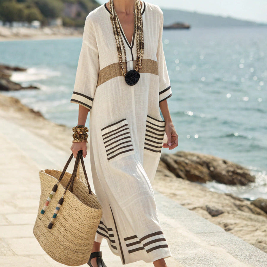 Robe Caftan "Pia" – Lignes d'ébène