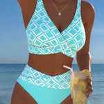 Bikini "Liesl" – Cut-out met Ruitmotief