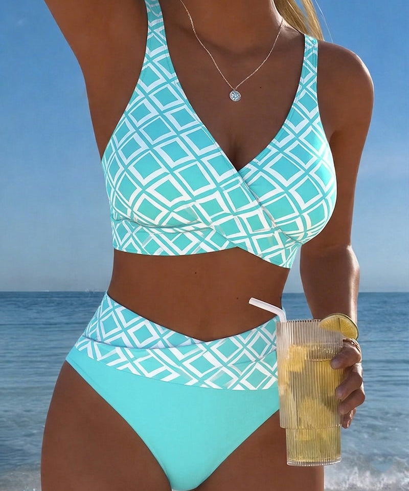 Bikini "Liesl" – Découpes & motif losanges