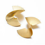Boucles d'oreilles – Métal plissé