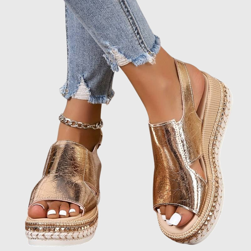 Comfortsandalen "Magdalena" – Goud & Zilver