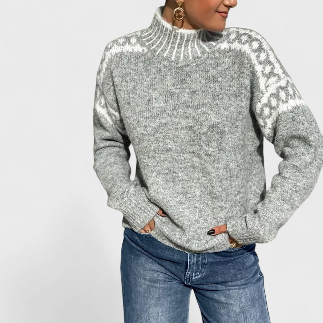 Pull "Emma" – Raffiné à Épaules Contrastées
