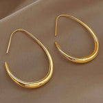 Boucles d'oreilles – Métal ovale