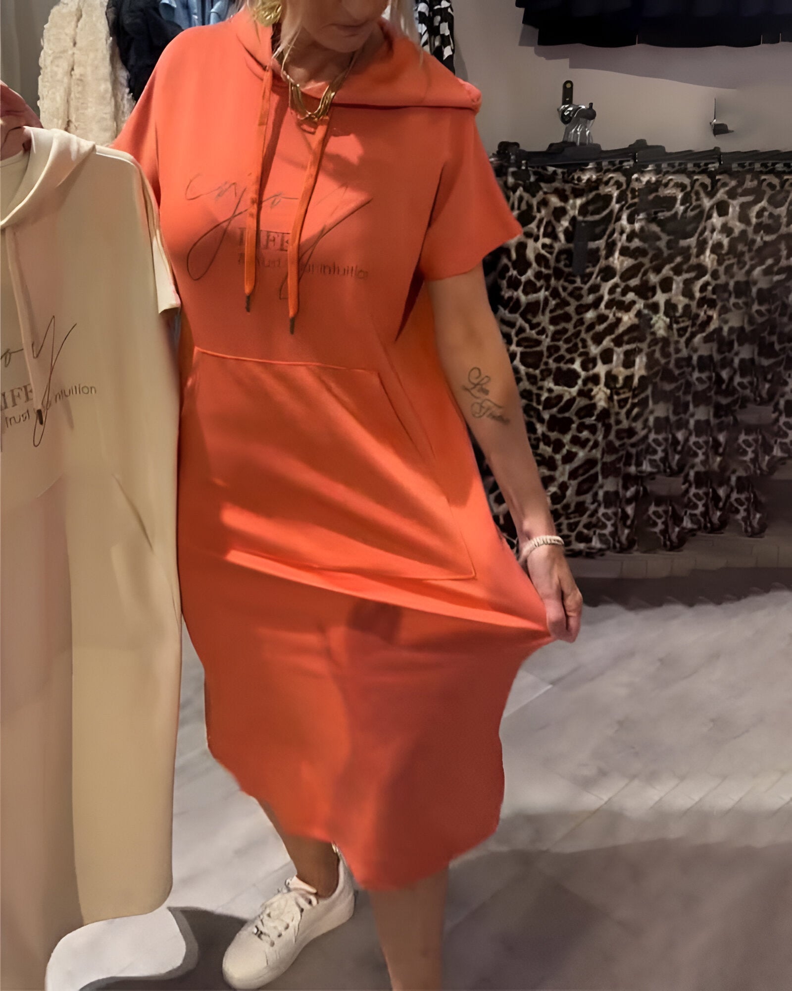 Robe sweat à capuche "Inge" – Casual