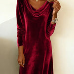 Robe en Velours "Rosa" – Coupe Ample
