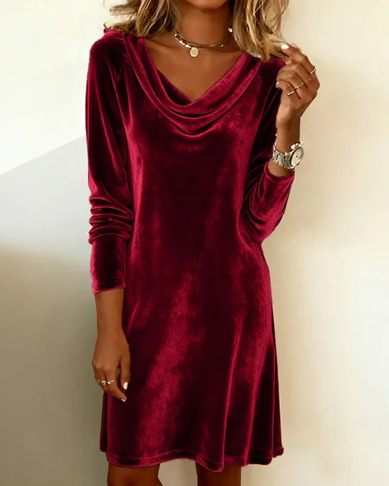 Robe en Velours "Rosa" – Coupe Ample