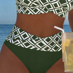 Bikini "Liesl" – Cut-out met Ruitmotief