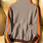 Pull "Ella" – Col montant à rayures contrastées