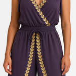 Combinaison "Theresa" – Lilas aux détails dorés