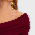 One-Shoulder Jumpsuit "Birgit" – Bordeaux